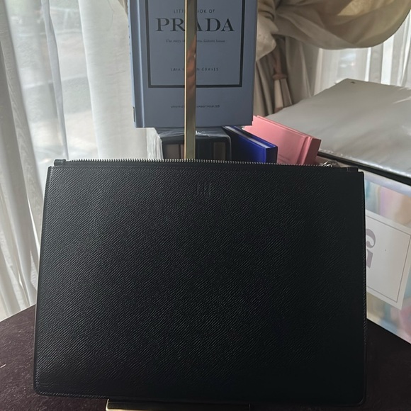 Dunhill LEATHER CLUTCH WRISTLET XXL